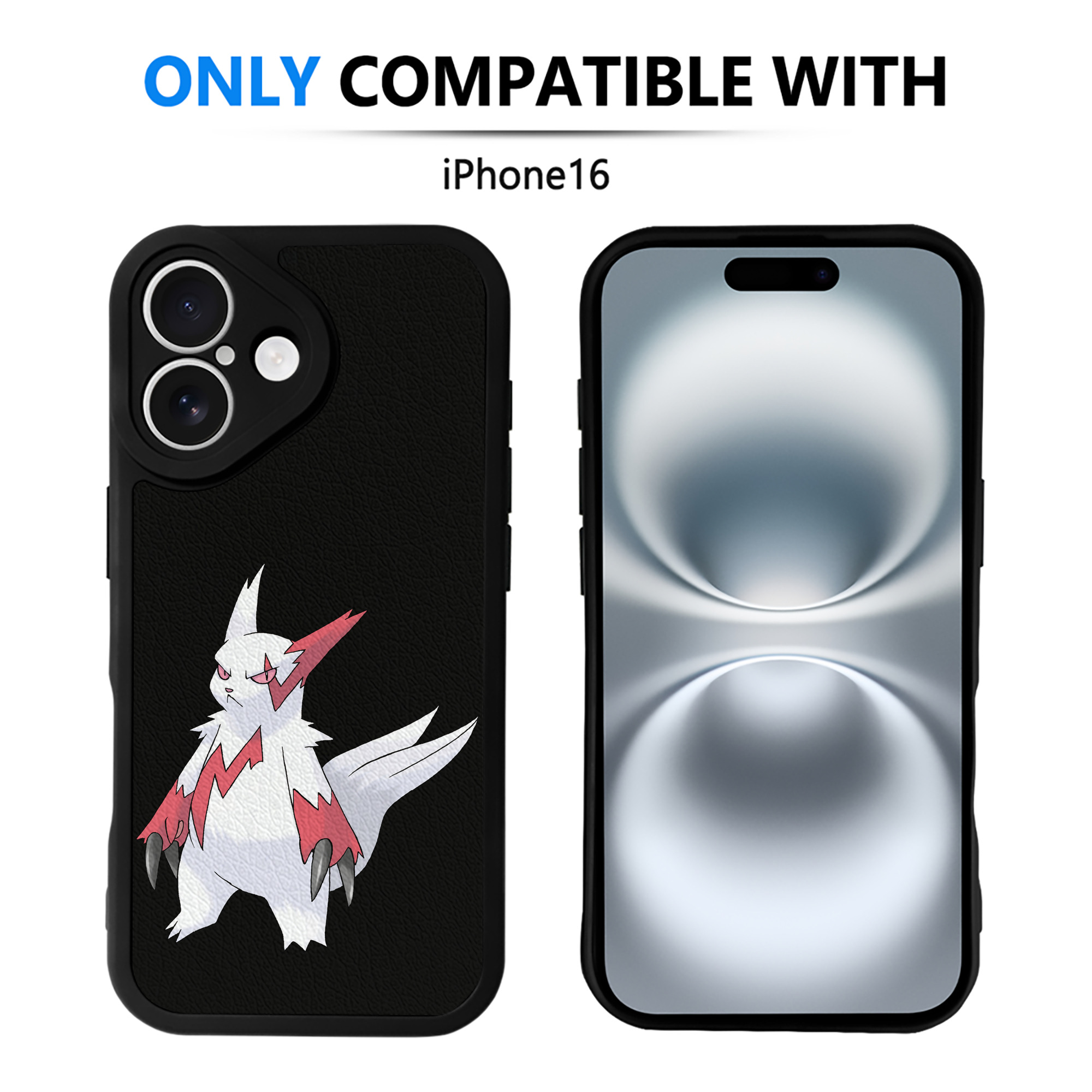（画像用） ポケットモンスター Pokémon 【iPhone 16シリーズ対応】シリコンスマホケース（レザー調） 材質：シリコン